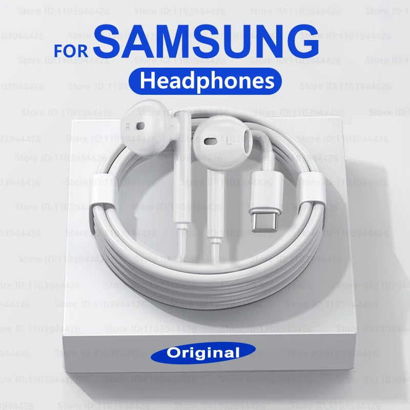 Casque original pour Samsung Galaxy 20 21 22 23 écouteurs intra-auriculaires Note 20 10 9 8 Type C 3,5 mm filaire casque téléphone accessoires