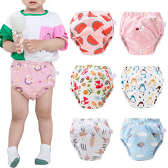 Couches réutilisables pour bébé, culottes, pantalons d'entraînement en pot pour enfants, couches en tissu écologique, toilettes lavables, couches en coton pour tout-petits