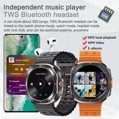 2025 nouveau pour HUAWEI DT montre Ultra 7 SmartWatch 32 go de mémoire TWS musique vidéo NFC Bluetooth appel HD saphir écran Bracelet intelligent