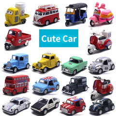 Mignon moulé sous pression en alliage métal voiture Bus moteur Tricycle moto Taxi modèle jouet enfants cadeau d'anniversaire