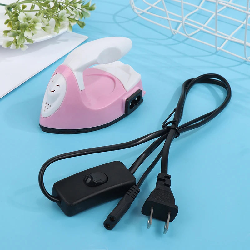 Mini fer à repasser électrique artisanal, portable, pratique, presse à chaud, bricolage, petit fer pour repasser les vêtements, appareils de lessive, prise EU, US