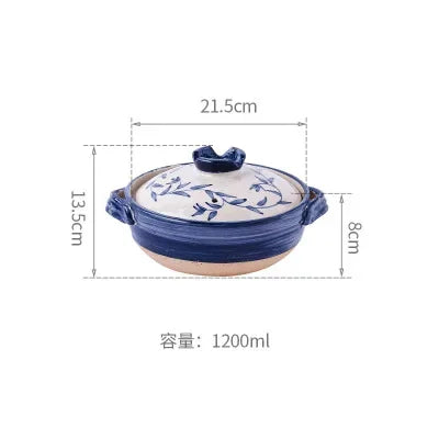 Casserole en céramique de Style japonais, petite casserole noire en argile, ustensiles de cuisine pour la maison, fournitures de cuisine, casserole à soupe, 1 pièces