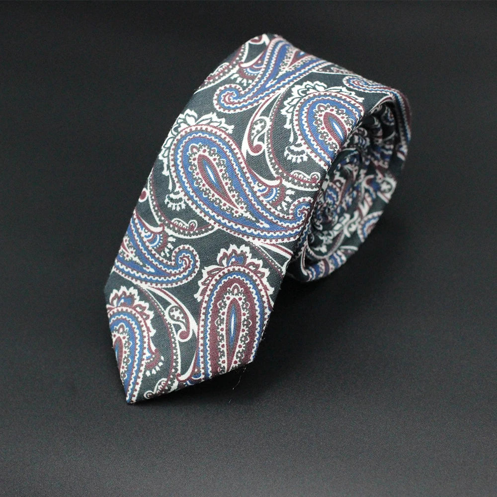 Nouveauté Hommes Cravate Rayé Paisley Solide Rouge Bleu Cravates Étroit Mince Maigre Affaires Porter Tous les Jours Cravat Mariage Fête Cadeau
