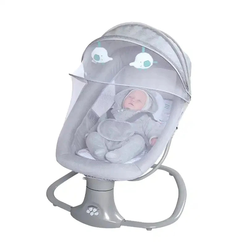 Fauteuil à bascule électrique multifonctionnel de luxe pour nouveau-né avec musique et télécommande bluetooth