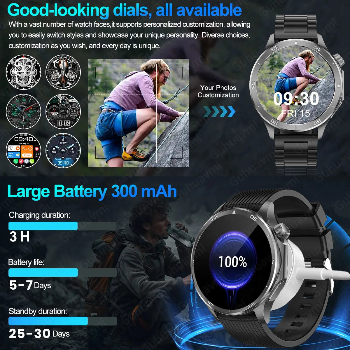 2025 nouveau OPPO WANCH X2 MAX Sports de plein air hommes montre intelligente GPS trajet de mouvement boussole AMOLED écran IP67 étanche montre intelligente
