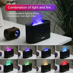 Humidificateur portatif de flamme de feu d'air h2o de salle de couleur de changement de Led Usb de brume fraîche humidificateur de diffuseur d'huile essentielle d'arome