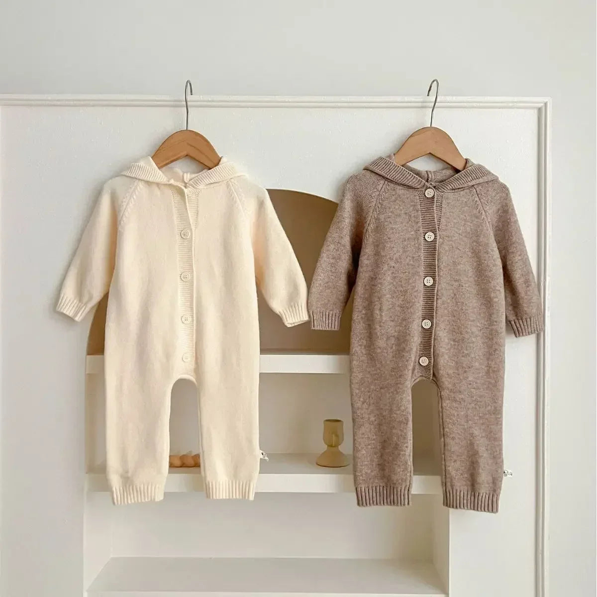 Combinaison mignonne avec petites oreilles d'ours pour bébé, vêtements une pièce pour garçon, vêtements d'escalade, automne, 7623