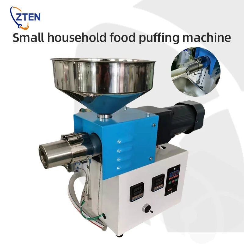Machine automatique d'expansion de chauffage des aliments, multifonctionnelle, petite Machine de soufflage des aliments ménagers, Machine d'extrusion de bâton de pop-corn