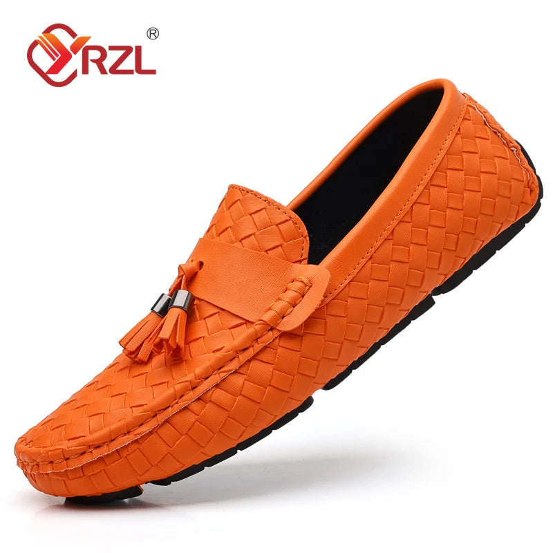 YRZL luxe hommes mocassins noirs mocassins souples sans lacet chaussures homme haute qualité hommes chaussures décontracté confortable chaussures de conduite hommes