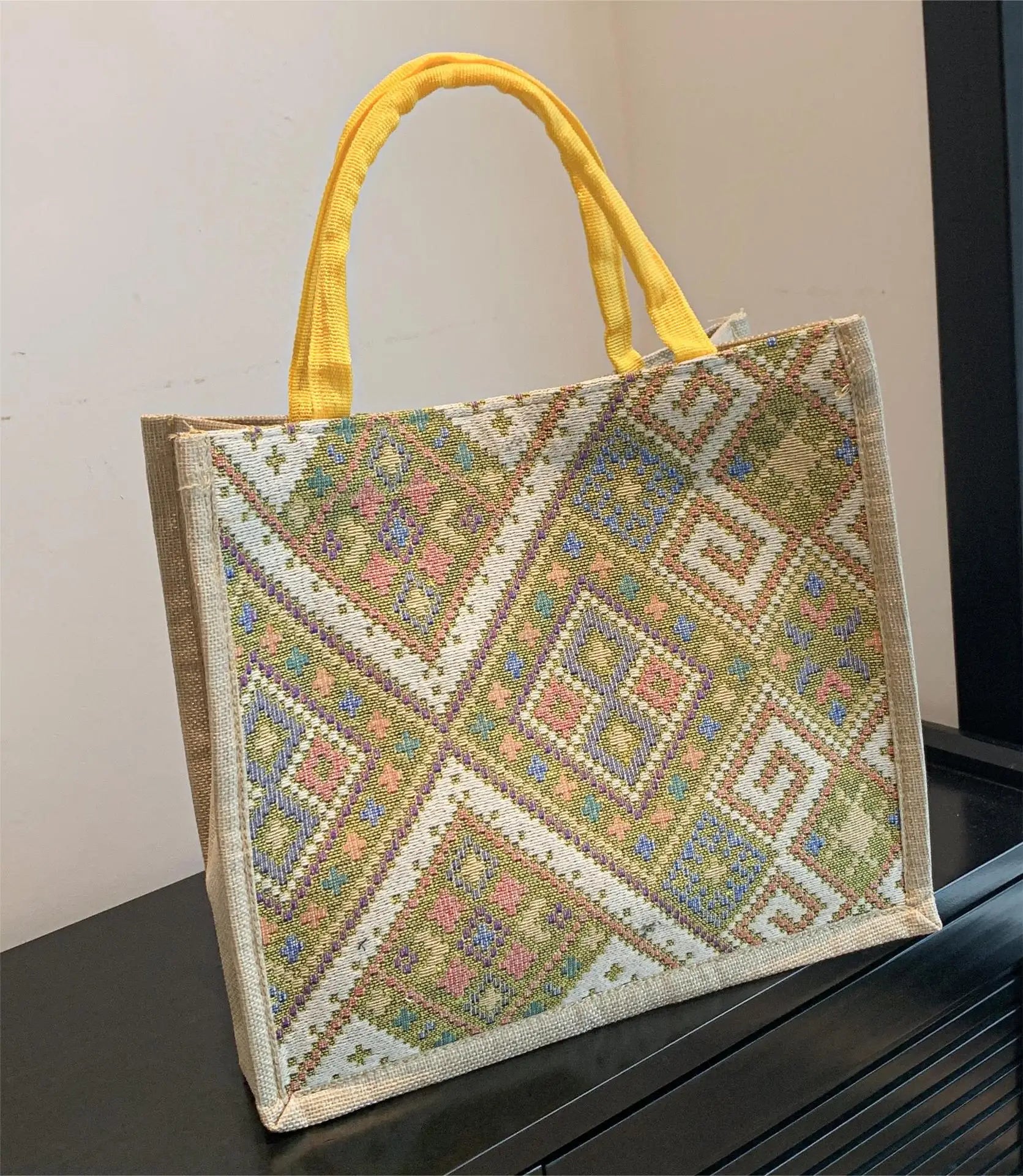 Sac à Main de Grande Capacité de Style Ethnique pour Femme, Fourre-Tout Rétro