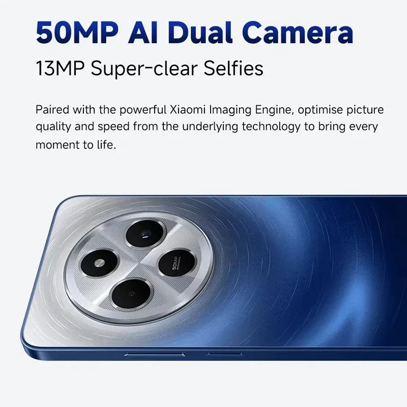 Version mondiale Xiaomi Redmi 14C Smartphone MediaTek Helio G81-Ultra 50MP AI double caméra 6.88 