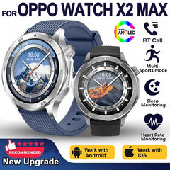 Pour montre OPPO X2 sport montre intelligente hommes HD écran GPS tracker boussole Bluetooth appel fréquence cardiaque étanche montre intelligente 2025 nouveau