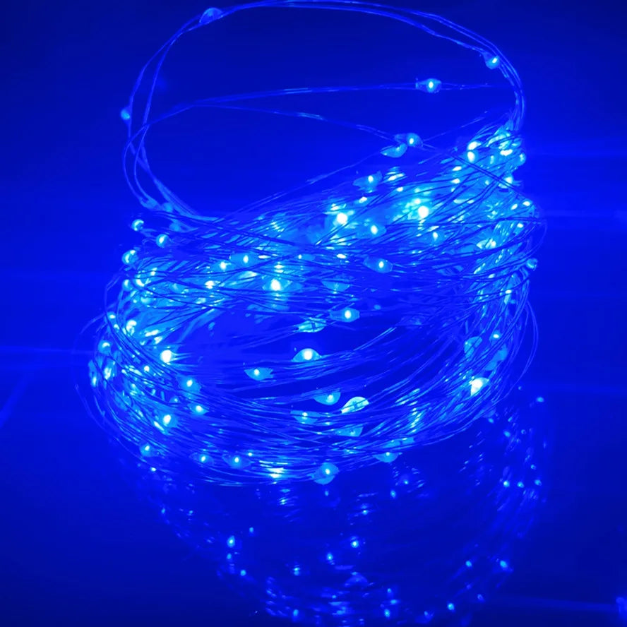 Guirxiété lumineuse LED USB étanche, fil de cuivre et d'argent, lumières dégradées pour Noël, décoration de fête de mariage, 1m, 10m, 20m