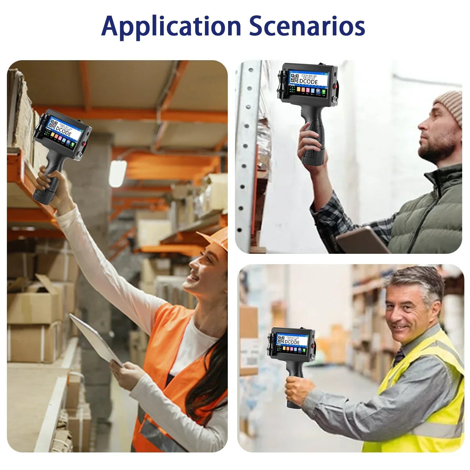 DCODE 1750PLUS 12.7/25.4mm imprimante à jet d'encre Portable texte QR code à barres imprimante d'étiquettes numéro de lot Logo Date Machine de codage