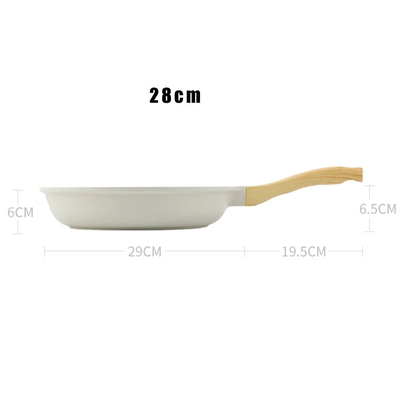 Poêle à frire Durable Wok, Pot en céramique antiadhésif, cuisinière à gaz à Induction, ustensiles de cuisine universels, casserole de cuisson pour Steak, poêle antiadhésive