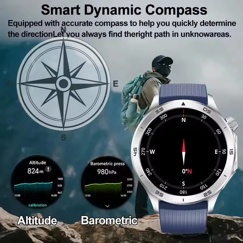 Pour montre OPPO X2 GPS trackes montre intelligente hommes boussole AMOLED écran fréquence cardiaque Bluetooth appel IP68 étanche Smartwatch 2025New