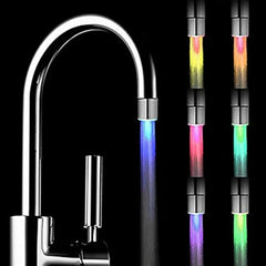 7 changement de couleur automatiquement LED robinet d'eau lumière jet d'eau changement de couleur robinet robinet d'évier pour cuisine et salle de bains