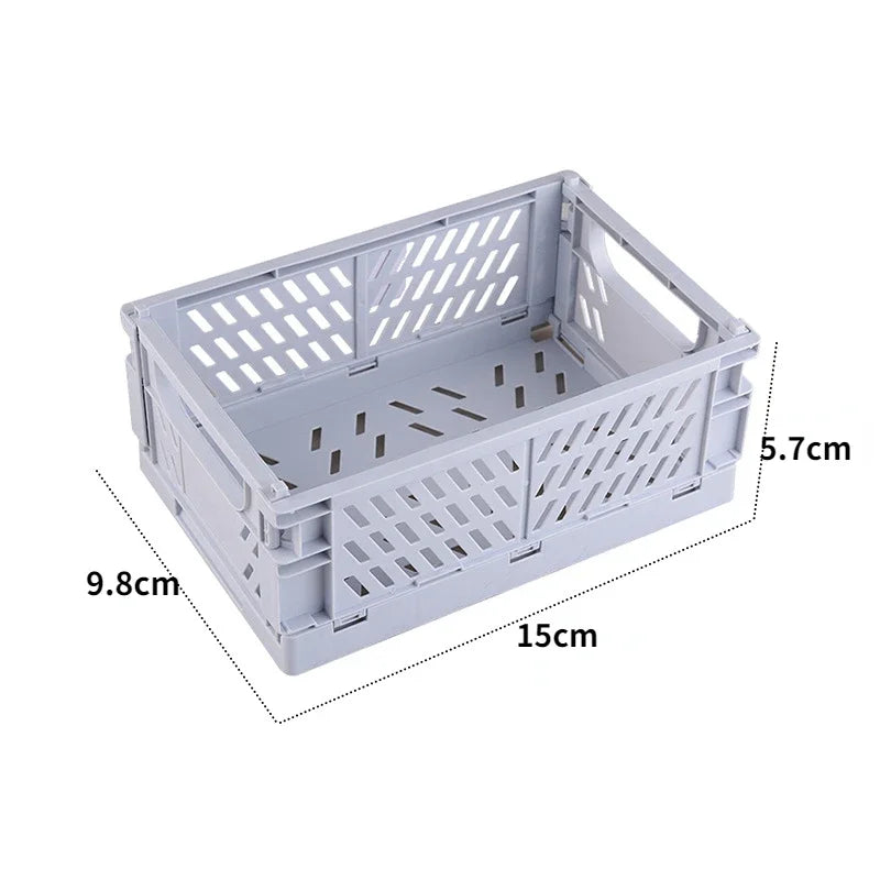 Caisse de rangement pliable en plastique, panier pliable, empilable, mignon, maquillage, bijoux, jouets, boîtes pour boîte de rangement, organisateur Portable