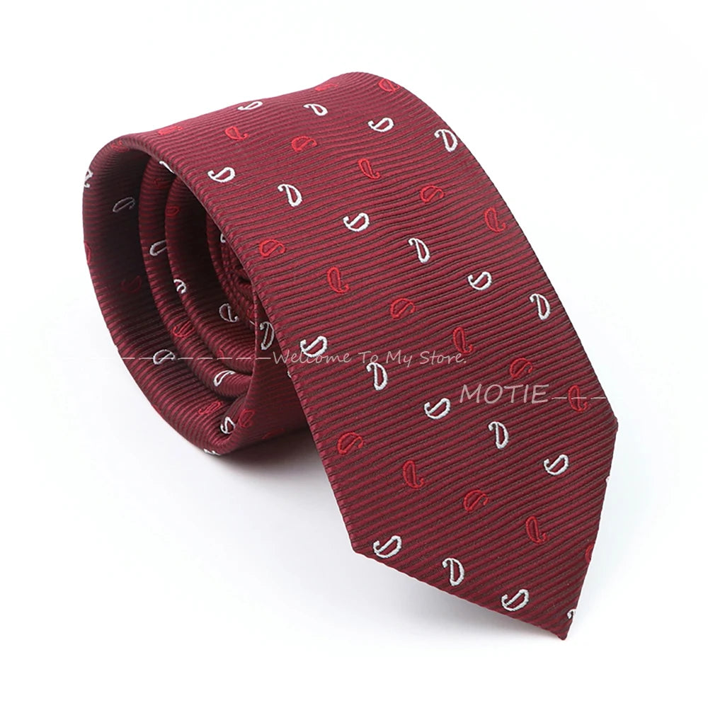 Cravates en polyester rayées gracieusement plaidées cravates rouges bleues cravate pour groupe fête bureau chemise col costume accessoires décoratif