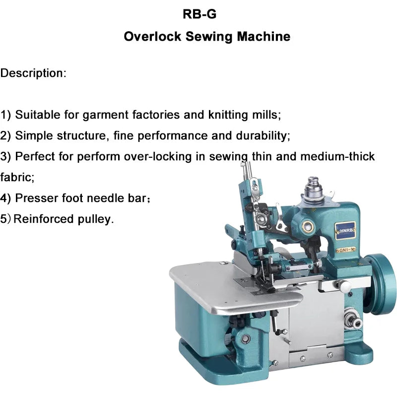 Machine à coudre industrielle ZC1-Machine à coudre surjeteuse à 3 fils à vitesse moyenne