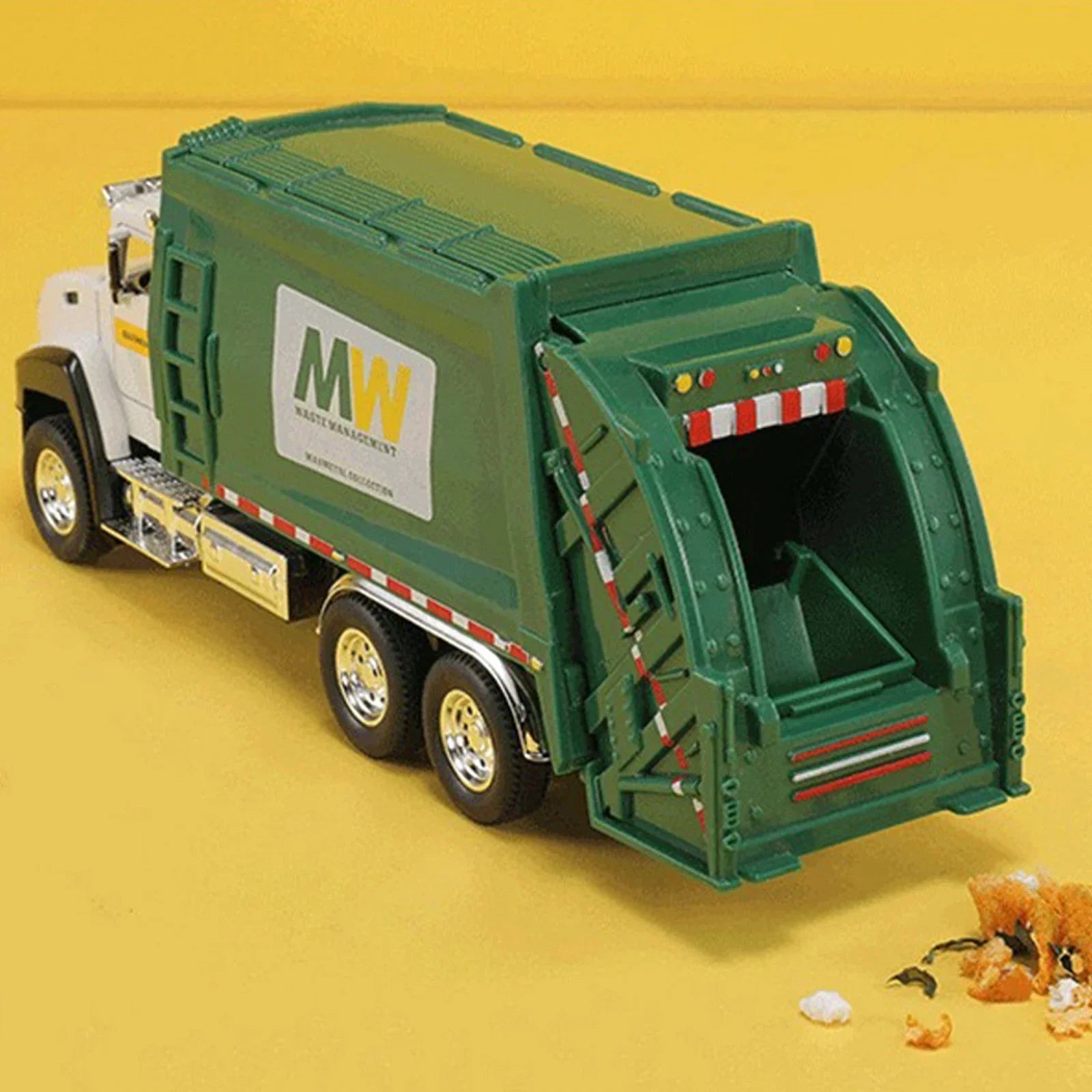 Modèle de camion à ordures jouets pour enfants 1:50 échelle modèle de voiture moulé sous pression tirer voiture jouet voitures cadeau de noël pour les enfants de haute qualité