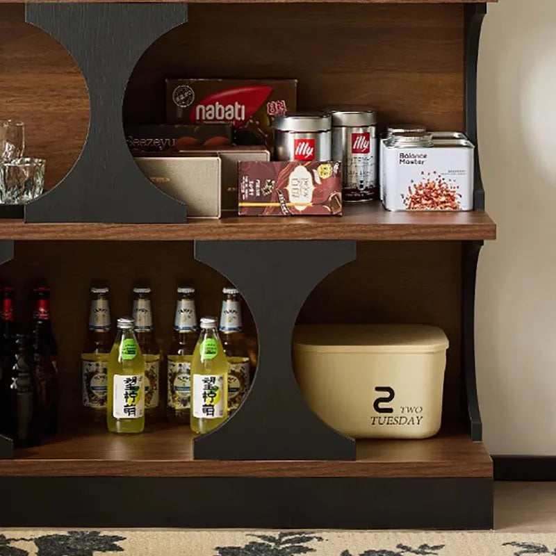 Armoires de salon classiques rétro derrière le canapé, armoires de salon en bois tendance, rangement, meubles de luxe modernes Vitrina