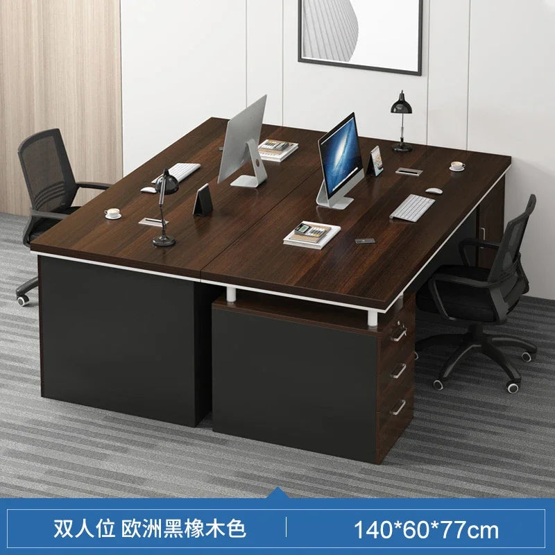 Modern Office Desks Double Staff Desk and Chair Combination Luxury Office Boss Desk Home Study Work Table Computer Table P