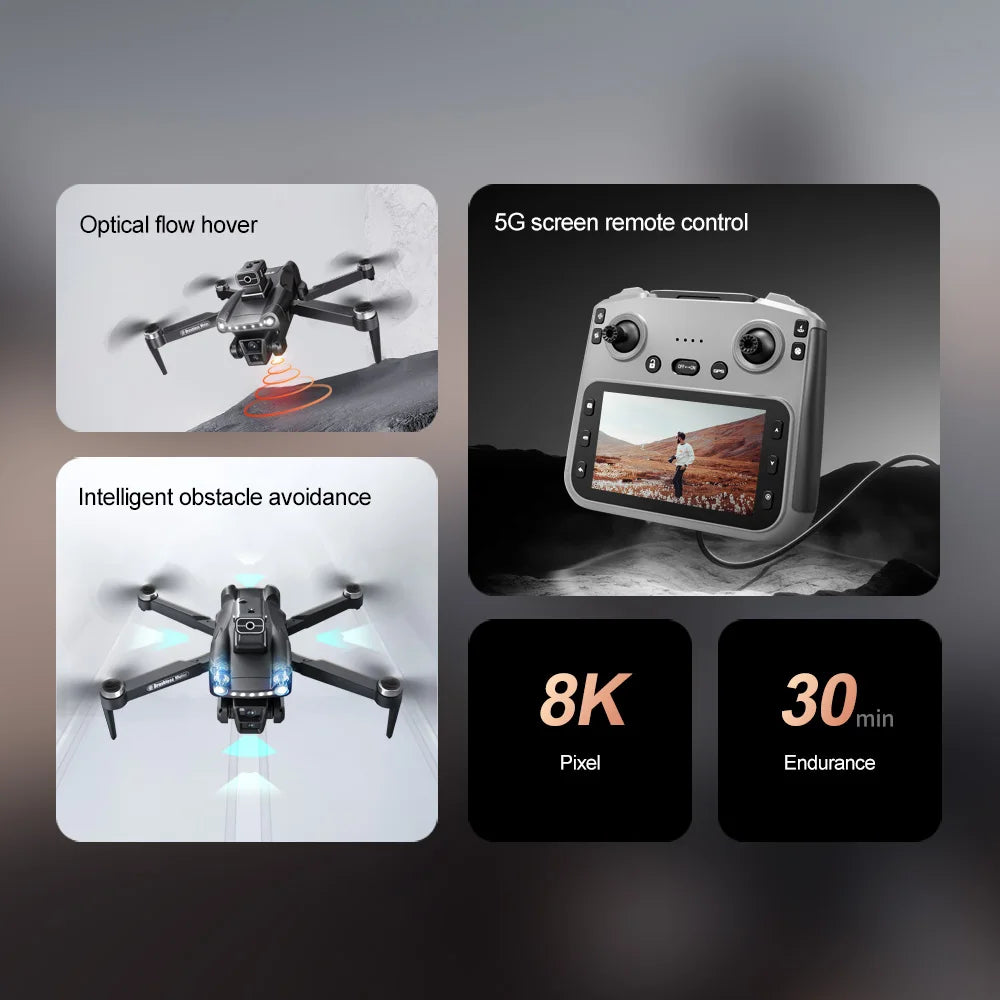 Pour Xiaomi V198 MAX GPS Drone 8K HD photographie aérienne double caméra sans brosse Quadrotor Laser évitement d'obstacles aérien optique