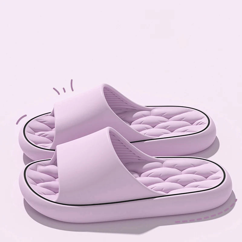 Pantoufles souples Super légères, diapositives simples à la mode, chaussures élastiques EVA, baskets colorées dans la porte, tongs de salle de bain