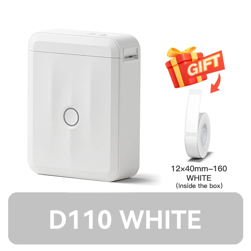 NIIMBOT D110 Version améliorée imprimante d'étiquettes thermiques Mini fabricant d'étiquettes intelligent Portable avec ruban pour bureau maison cuisine école