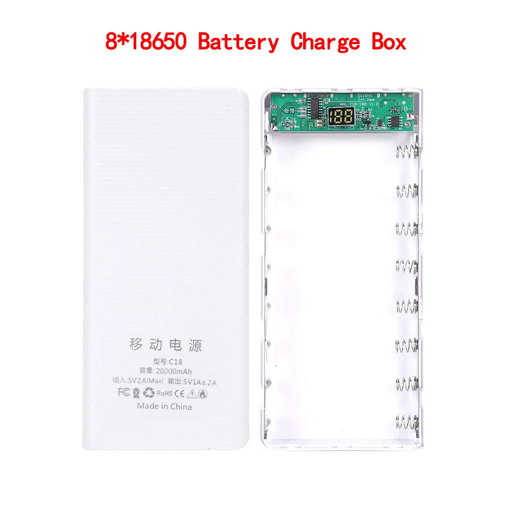 Kebidumei double USB Micro USB Type C batterie externe coque 5V bricolage 4/6*18650 boîtier batterie Charge boîte de stockage sans batterie