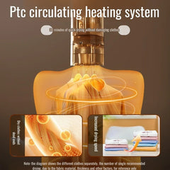 Sèche-linge de voyage portable pliant, artefact de voyage domestique, stérilisation intelligente aux ultraviolets, dortoir pour bébé