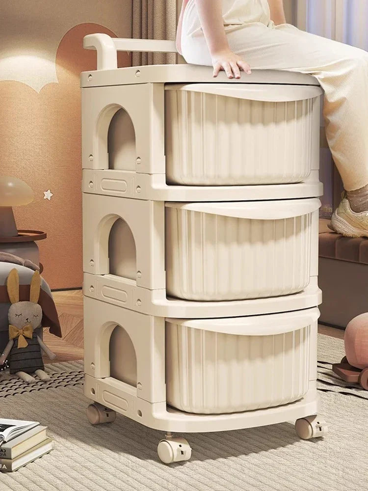 Tiroirs de rangement multicouches, chariot organisateur de chambre à coucher avec roulettes, étagère de rangement pour bébé, supports amovibles pour la maison