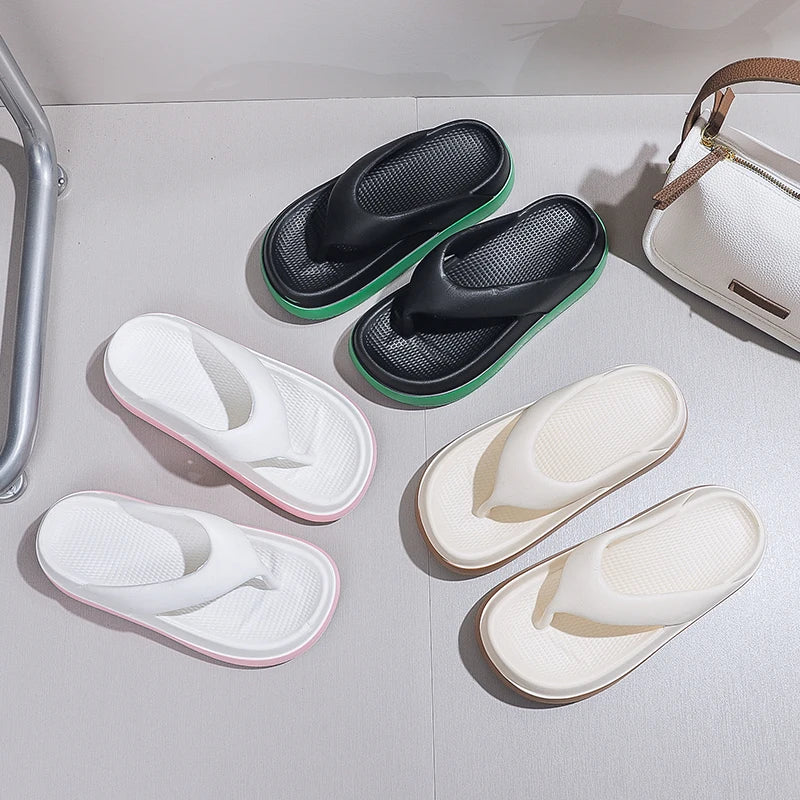 Tongs pour femmes, chaussures au Design populaire, tendance 2024, sandales à plateforme décontractées, pantoufles d'extérieur antidérapantes, caractéristiques uniques, sandales plates