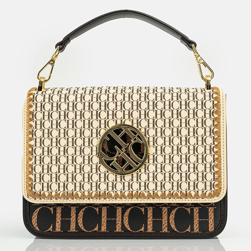 CH – sac à bandoulière Design solide, lettre foncée en relief, sac de fête pour dames, marque de luxe exquise, sac à main Design classique à la mode