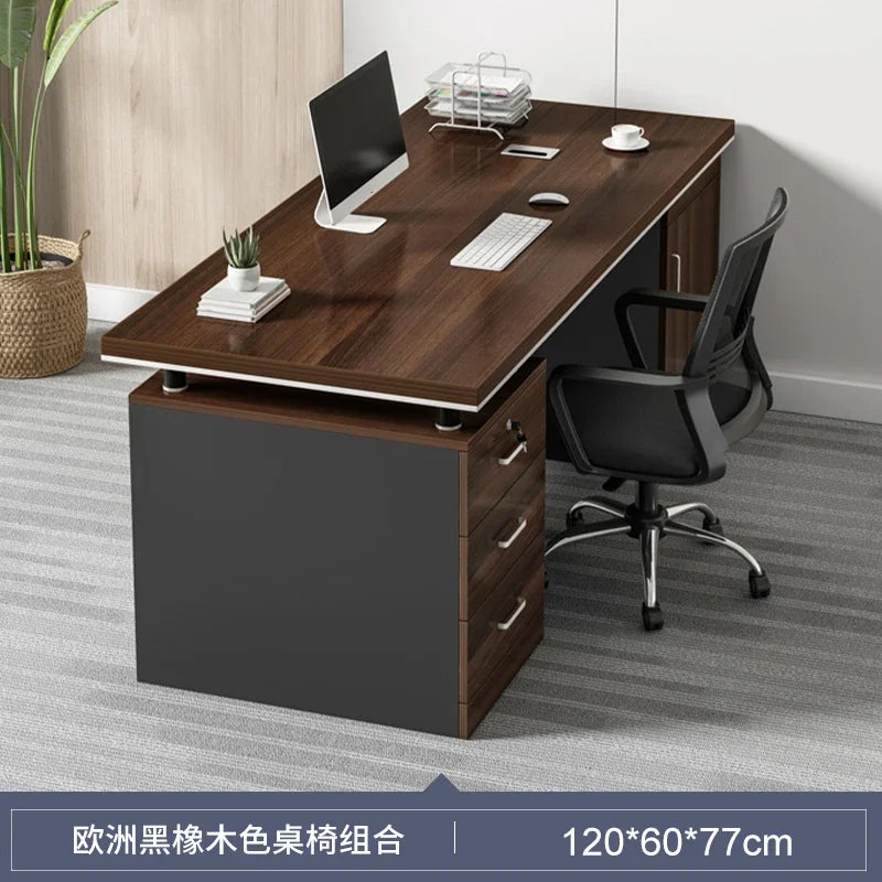 Modern Office Desks Double Staff Desk and Chair Combination Luxury Office Boss Desk Home Study Work Table Computer Table P