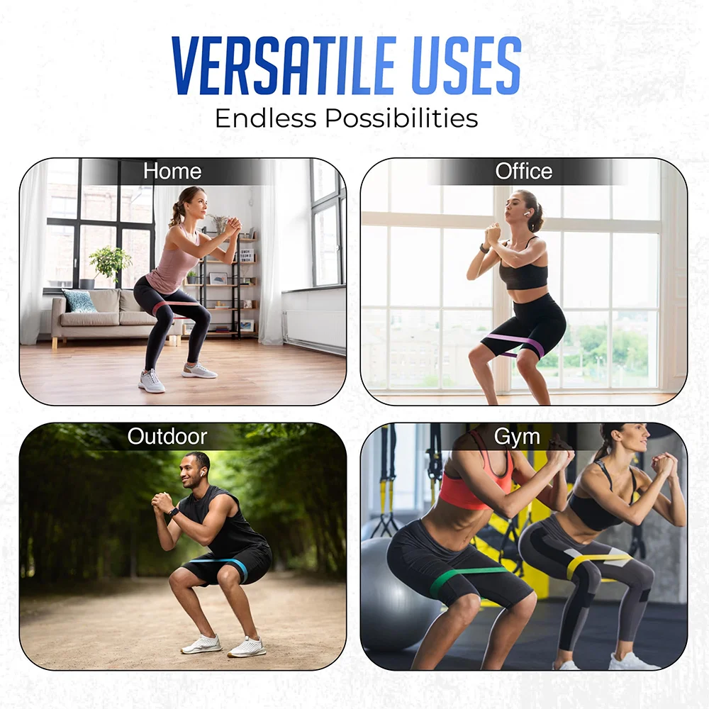 5 pièces bandes de résistance Tpe ensemble de Fitness boucle en caoutchouc entraînement de force extenseur Yoga équipement de gymnastique élastique Portable Pilates