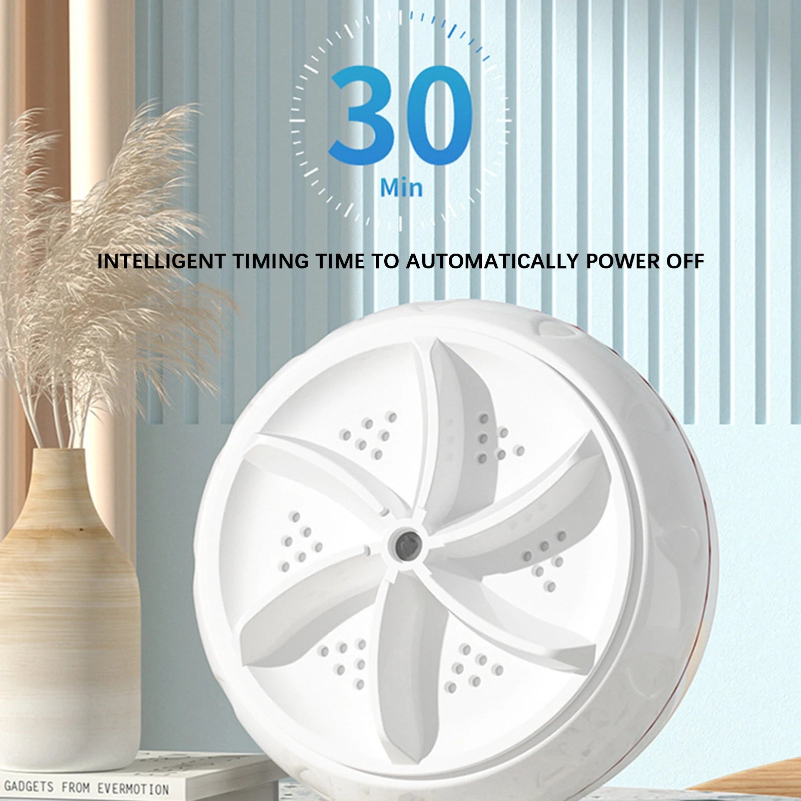 Mini Machine à Laver à Turbine Ultrasonique pour Vêtements de Bébé, Lave-illant Portable, Hôtel de Voyage pour Livres, Chaussettes et Sous-Vêtements