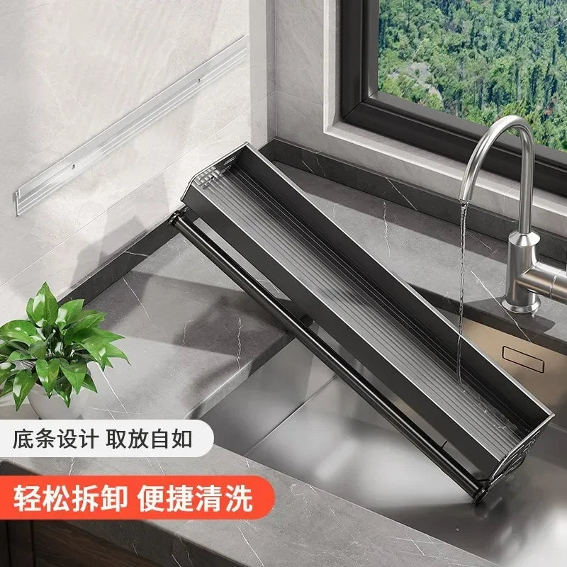 Étagère à condiments de cuisine murale élégante avec boîte de rangement, support multifonctionnel pour ustensiles ménagers avec distributeur d'huile et de vinaigre