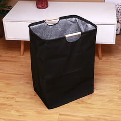 Grand panier à linge étanche avec double poignées, solution de rangement polyvalente pour chambre à coucher, salle de bain et dortoir pour vêtements et jouets