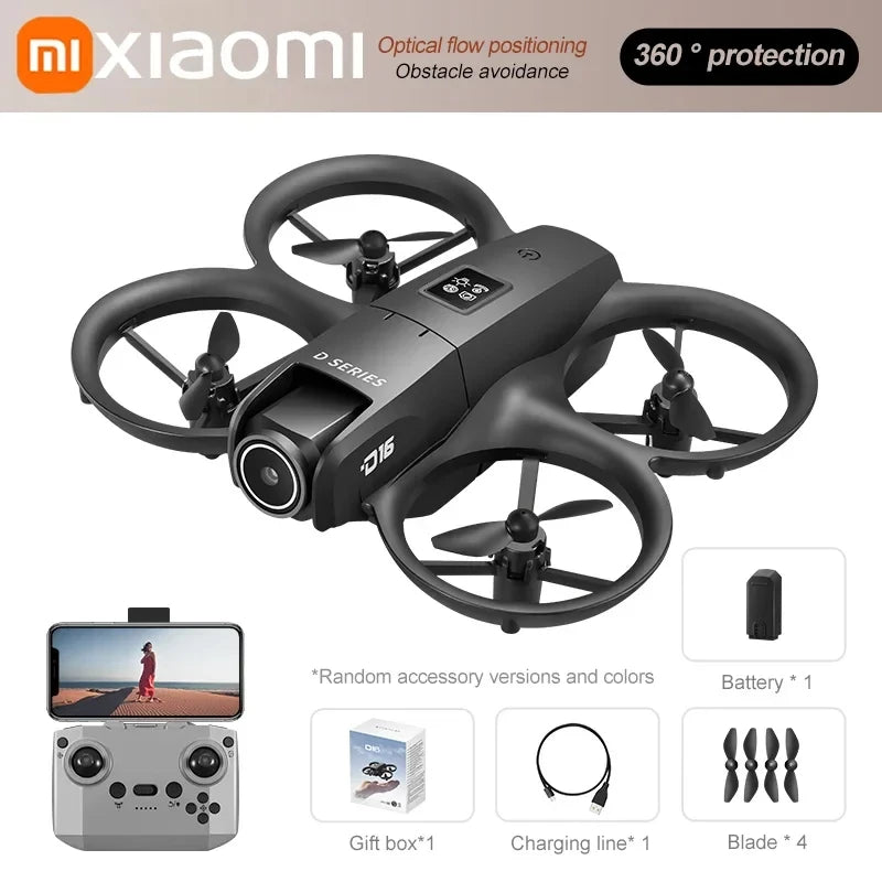 Xiaomi D16 Mini Drone double caméra 8K HDAerial avion évitement d'obstacles UAV fixe télécommande avion cadeau jouets 20000M