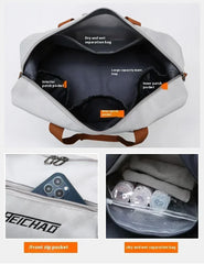 Sac de sport de voyage de grande capacité, bagages de courte distance, sacs de Fitness portables, sacs à main à bandoulière, sport pour hommes, étanche B