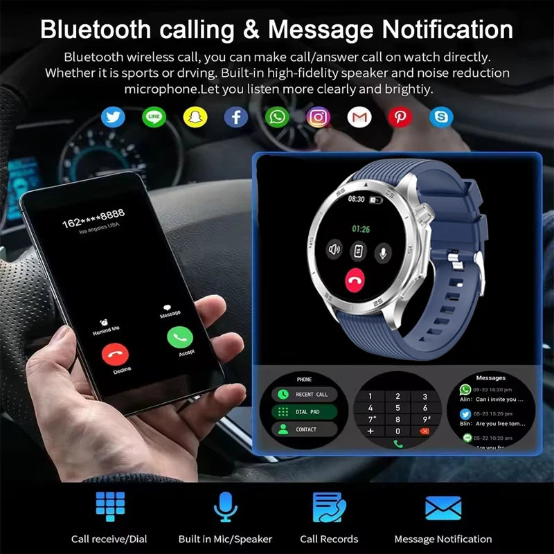 Pour montre OPPO X2 sport montre intelligente hommes HD écran GPS tracker boussole Bluetooth appel fréquence cardiaque étanche montre intelligente 2025 nouveau