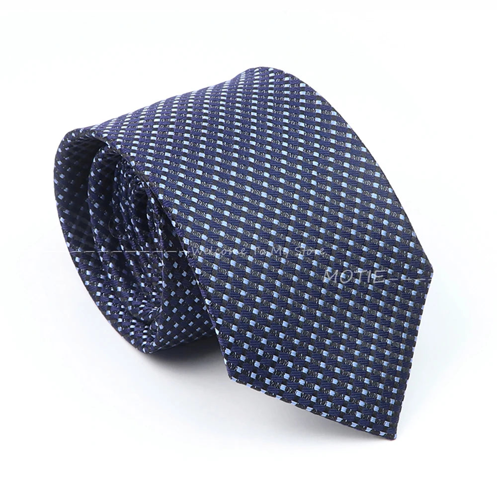 Cravates en polyester rayées gracieusement plaidées cravates rouges bleues cravate pour groupe fête bureau chemise col costume accessoires décoratif