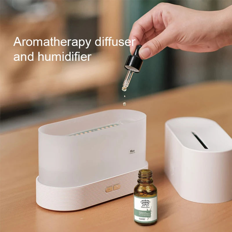 KINSCOTER – diffuseur d'arôme, humidificateur d'air ultrasonique à brume fraîche, brumisateur Led, lampe à flamme d'huile essentielle