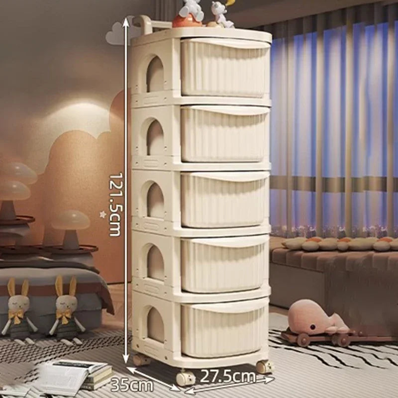 Tiroirs de rangement multicouches, chariot organisateur de chambre à coucher avec roulettes, étagère de rangement pour bébé, supports amovibles pour la maison