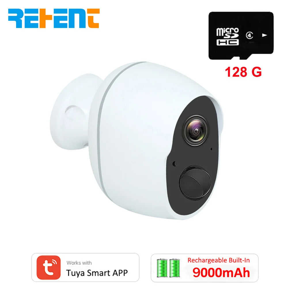 REHENT 3MP 9000mAh batterie WIFI caméras de Surveillance Tuya maison intelligente Protection de sécurité extérieure sans fil CCTV caméra panneau solaire