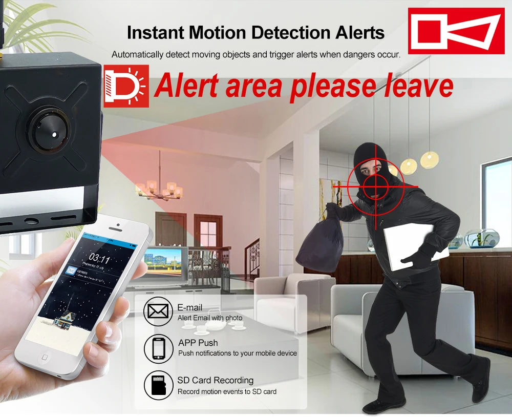 Mini caméra IP carrée 4K 8MP PoE StarlightIMX415, avec trou pour broche, lentille coréenne, pour l'intérieur, usage médical