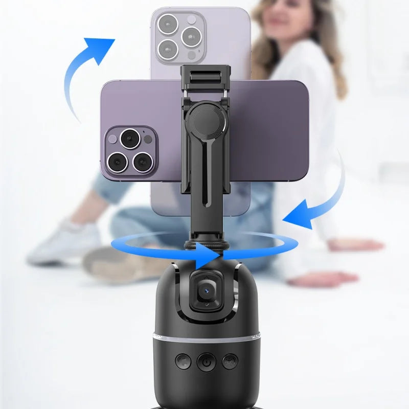 Bâton de Selfie à cardan intelligent AI, suivi automatique du visage, Rotation du cardan portable pour Smartphone, caméra, trépied vidéo, stabilisateur avec LED
