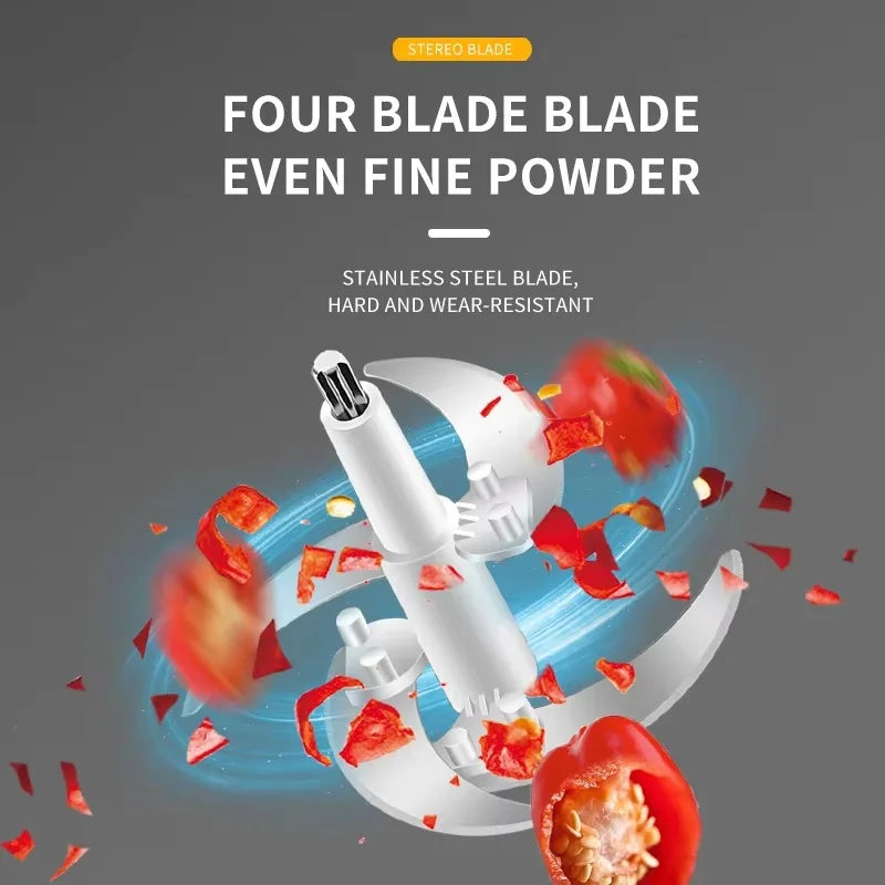 Hachoir de cuisine domestique, broyeur alimentaire en acier inoxydable, petit hachoir à viande électrique automatique 2L 3L